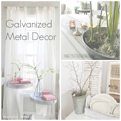 Galvanized Metal Decor | a round up by SnazzyLittleThings.com
